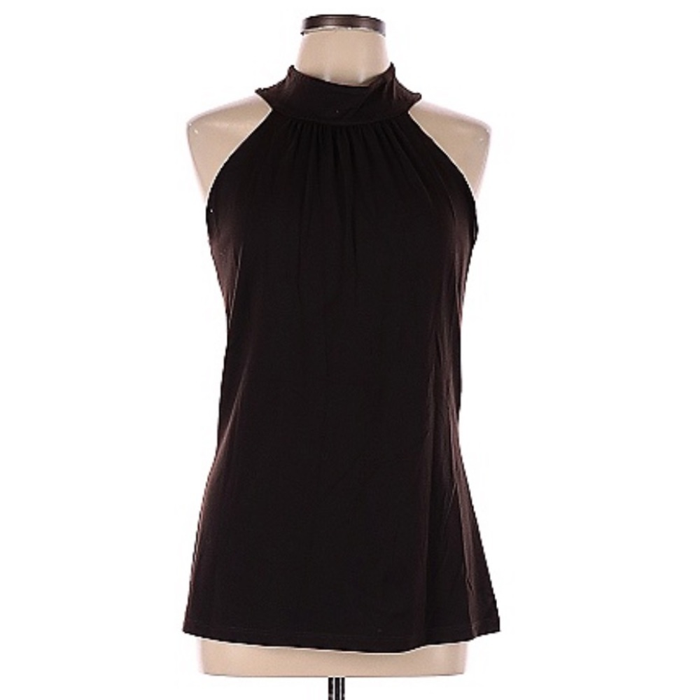 Susana Monaco Brown Sleeveless Blouse